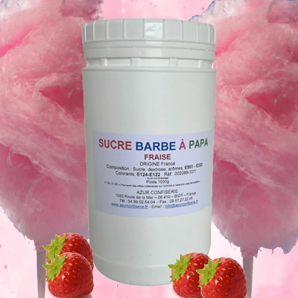 Sucre à barbe à papa Fraise 1000g