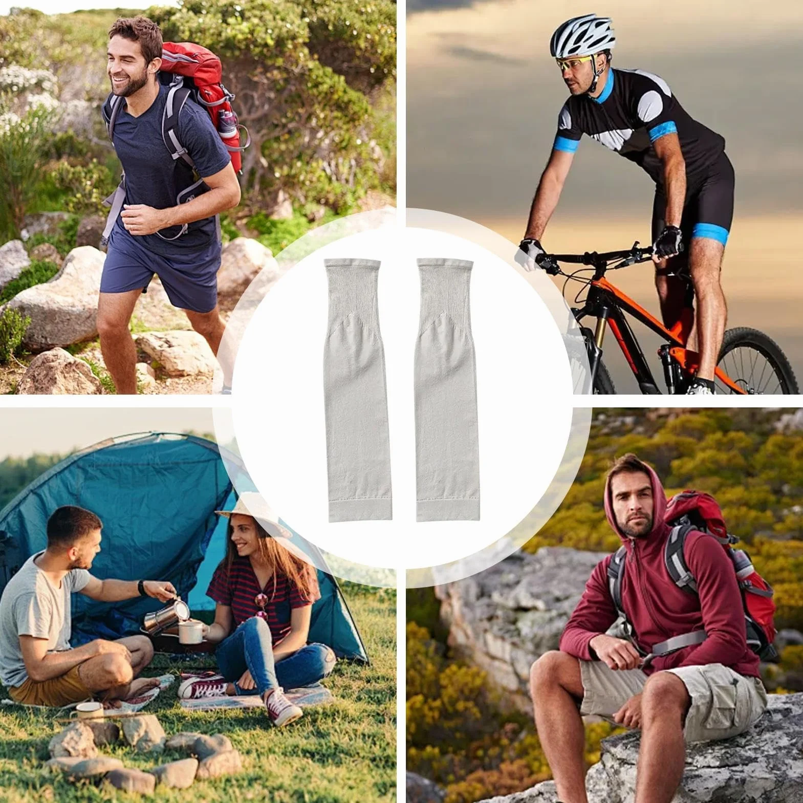 Jambières de protection solaire en soie glacée UV pour cyclisme en plein air