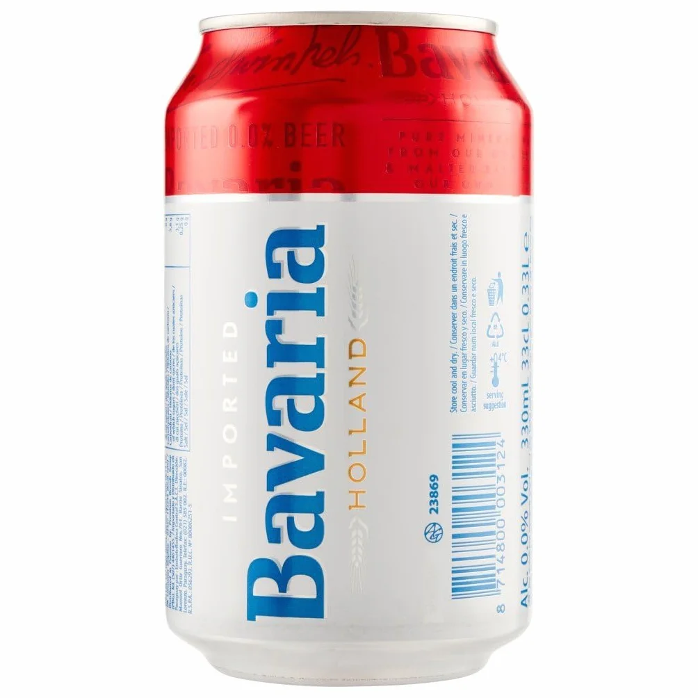 48x BIRRA Bavaria 0.0% Birra Analcolica, alkoholfrei Dosen Bier 0% Alk. 0,33l Flasche + Italian Gourmet polpa 400g