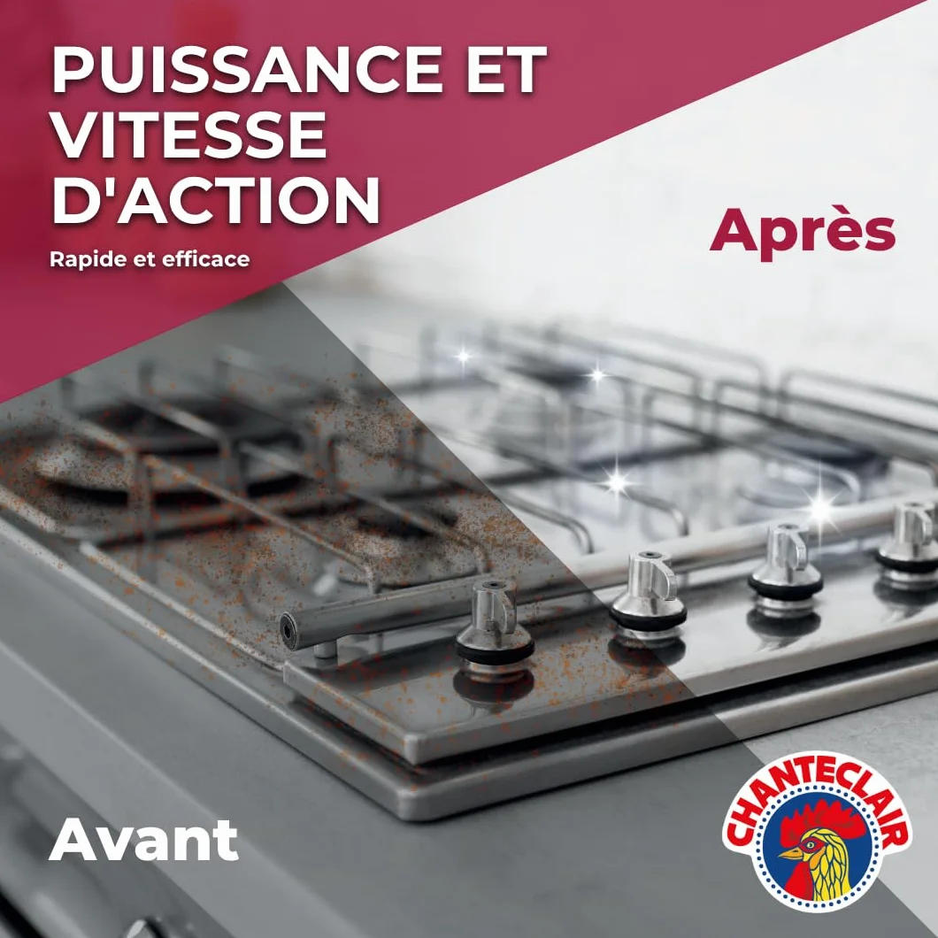 Chanteclair - Spray Dégraissant Universel Marseille, Idéaux sur Tout, Efficaces Partout, Fonctionne Tête en Bas - 12x 600 ml
