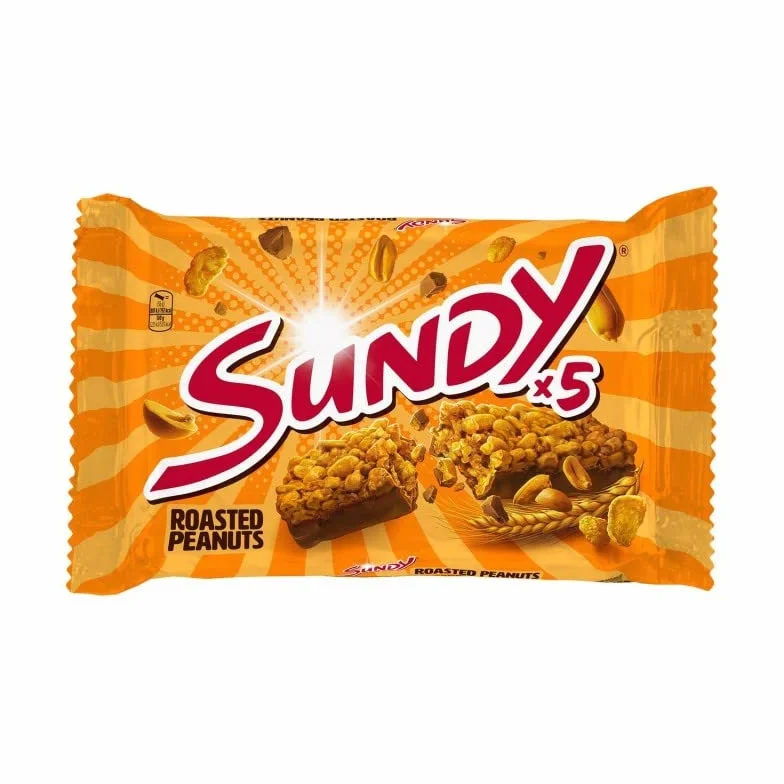 SUNDY - Barres Salty Peanuts 180G - Délicieuses confiseries de chocolat au goût salé - Snack sucré et salé de qualité – Idéal pour une pause gourmande - Lot De 3