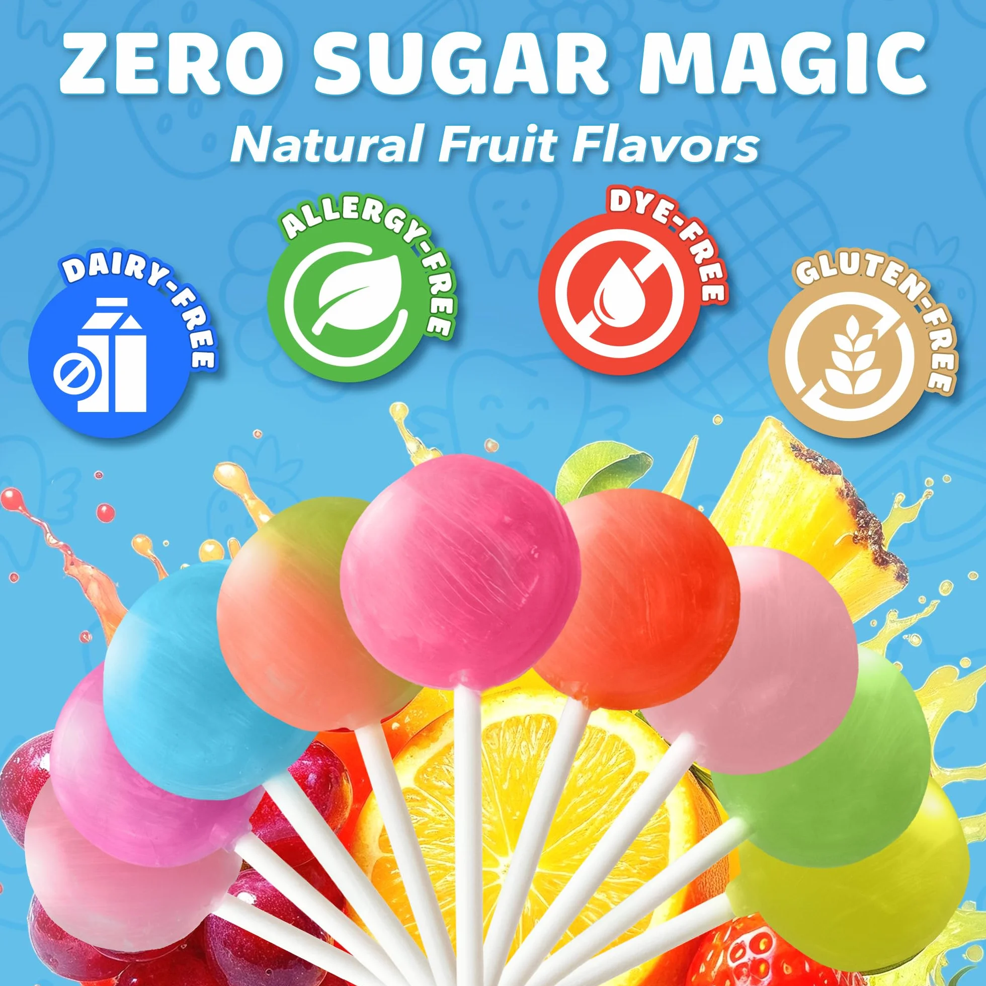 Zollipops - Clean Teeth Lollipops Framboise-15 pièce(s)