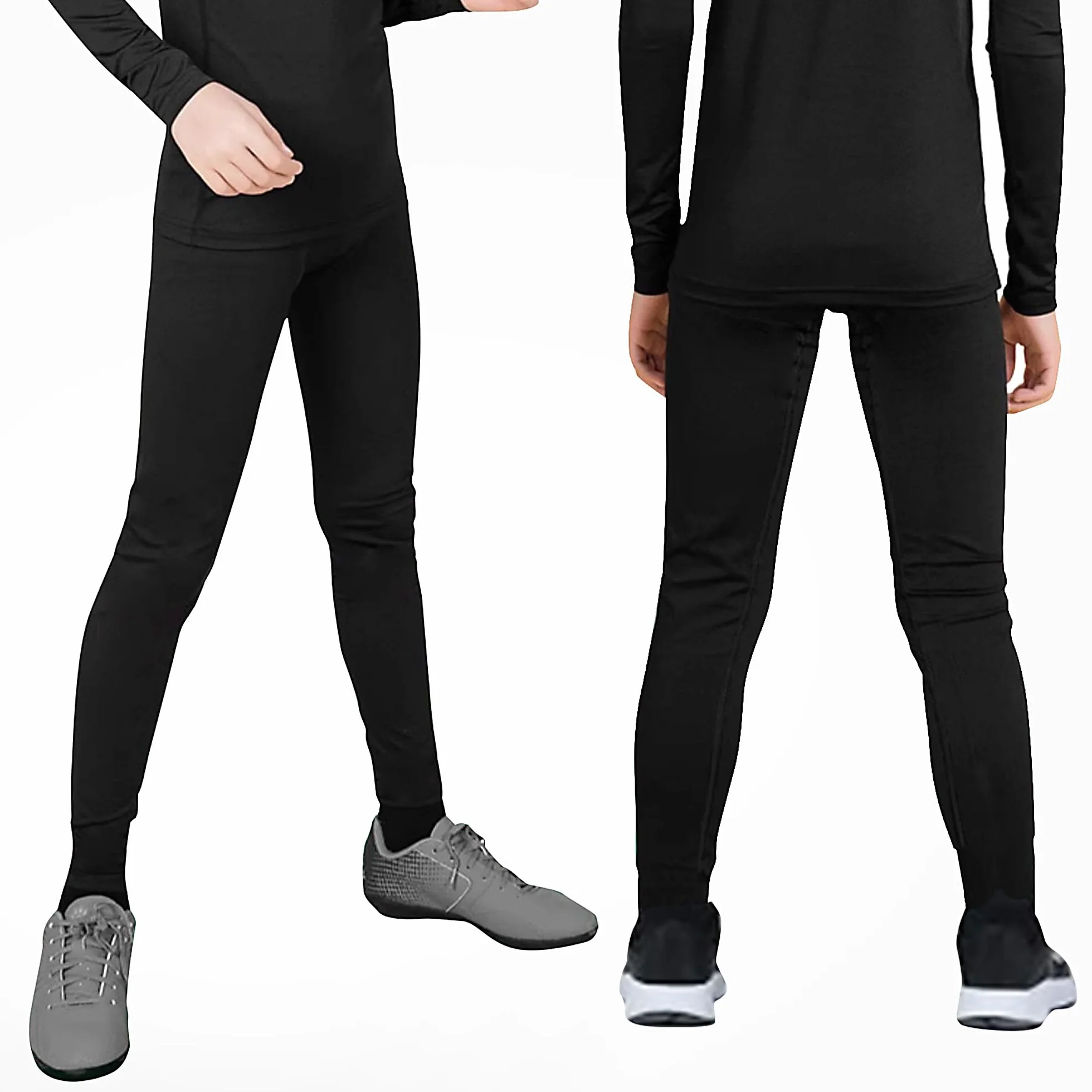 Leggings de Compression Enfants Garçons Pantalon de Basket-Ball Sport Running Tights Athletic Baselayer Quick Dry 1/2 Pack