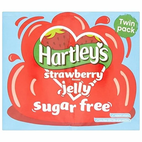 Hartleys Sucre Fraise sans Cristaux De Gelée De 23G De Paquet de 6