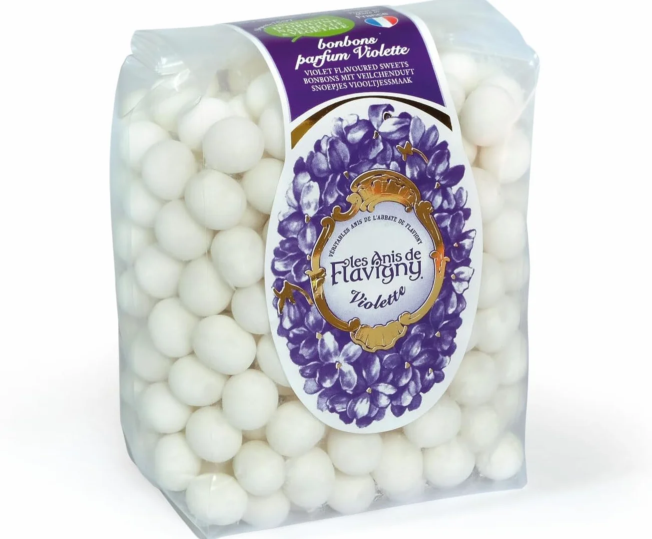 Anis de Flavigny – Bonbons a l'anis authentiques 250 g vrac – Gout Violette | sachet de 250 gr de tradition