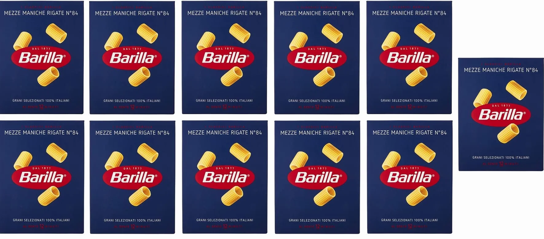 Barilla Mezze Maniche Rigate N. 84 11 x 500 g = 5500 g