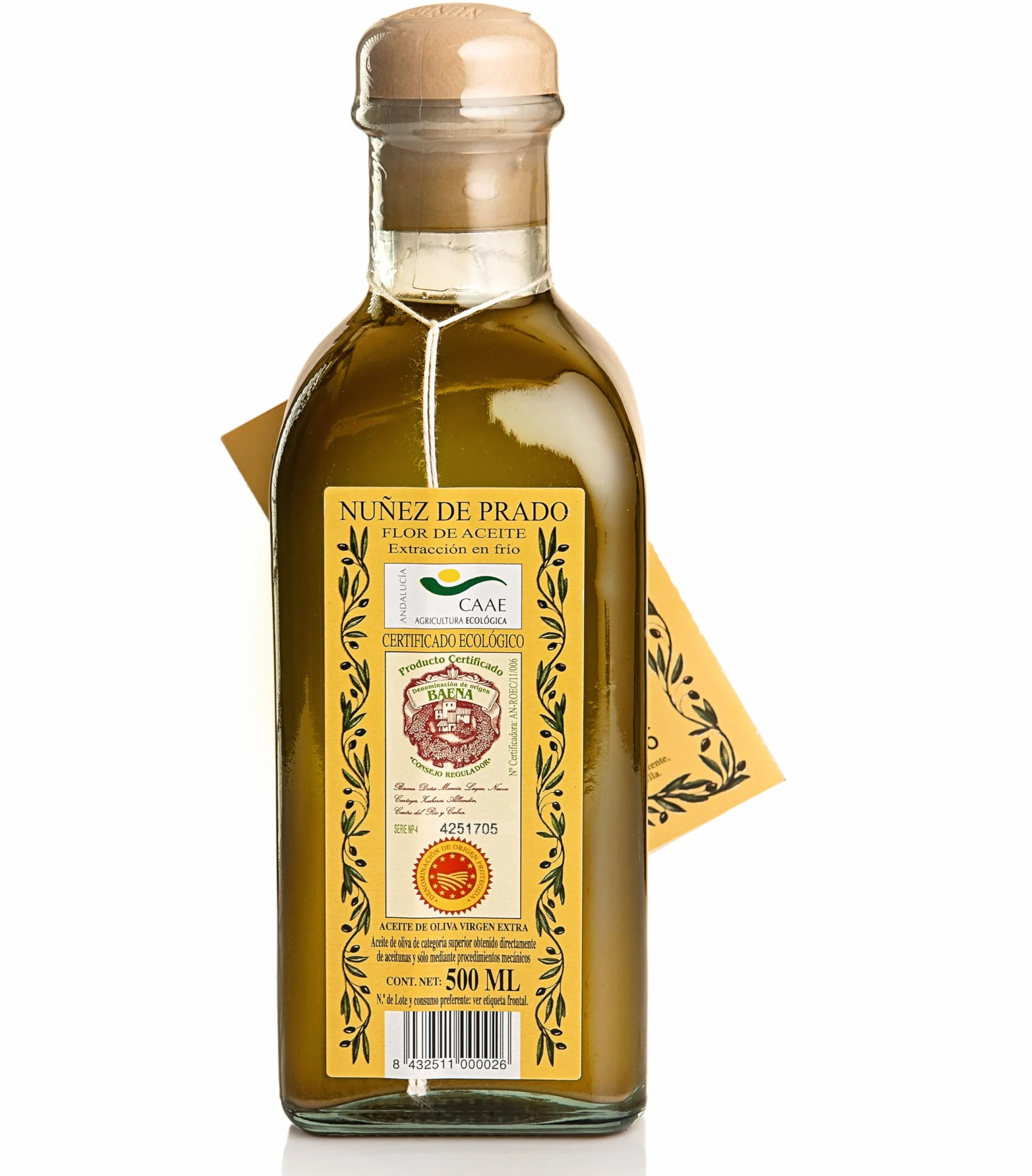 NÚÑEZ DE PRADO | Huile d'Olive Extra Vierge (Variétés Picudo et Hojiblanca) - Bouteille de 500 ml
