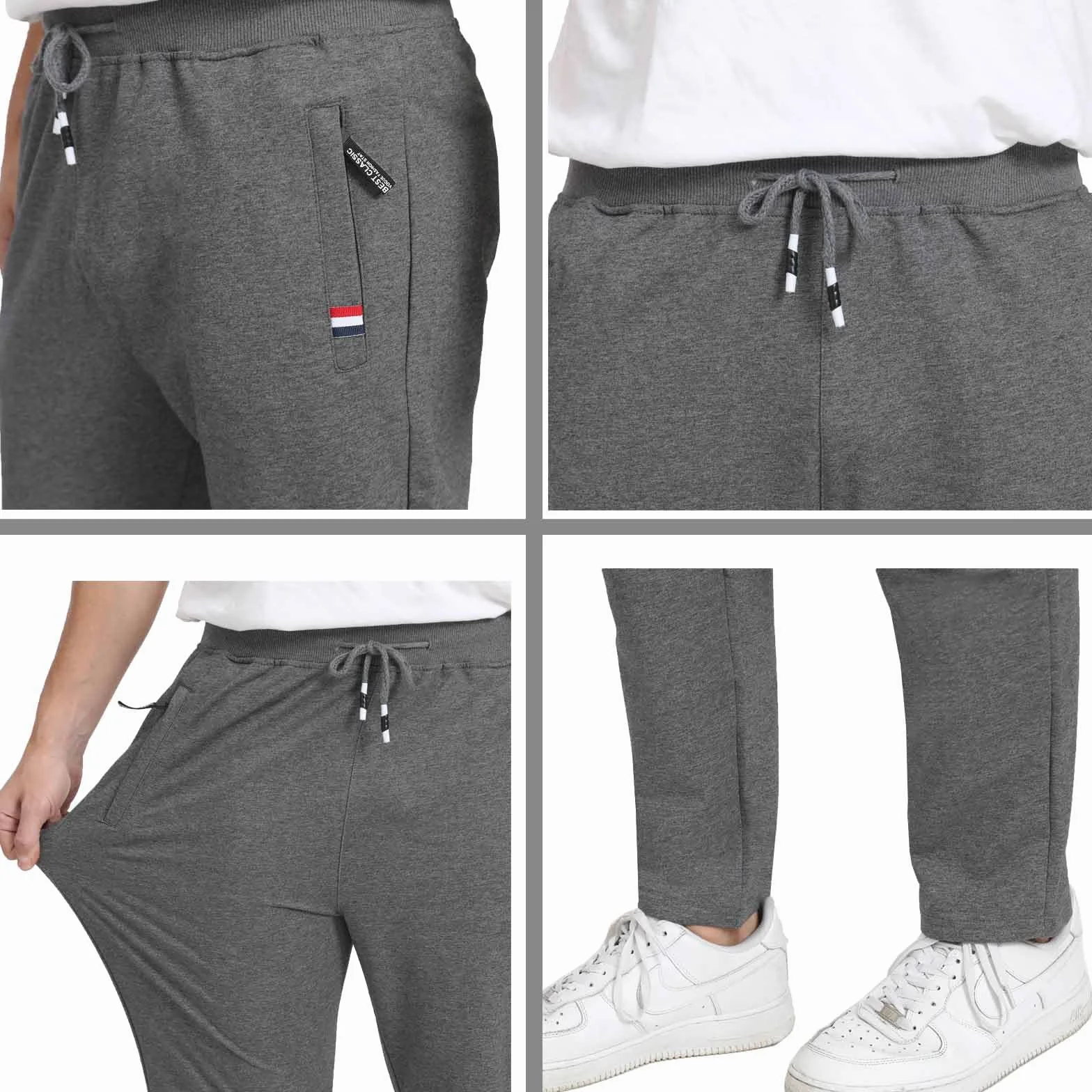 JustSun Jogging Homme Pantalons de Sport Survetement Coton Sportswear