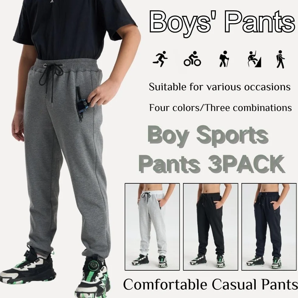 Pantalon de jogging garçon coupe-vent imperméable chaud automne enfants