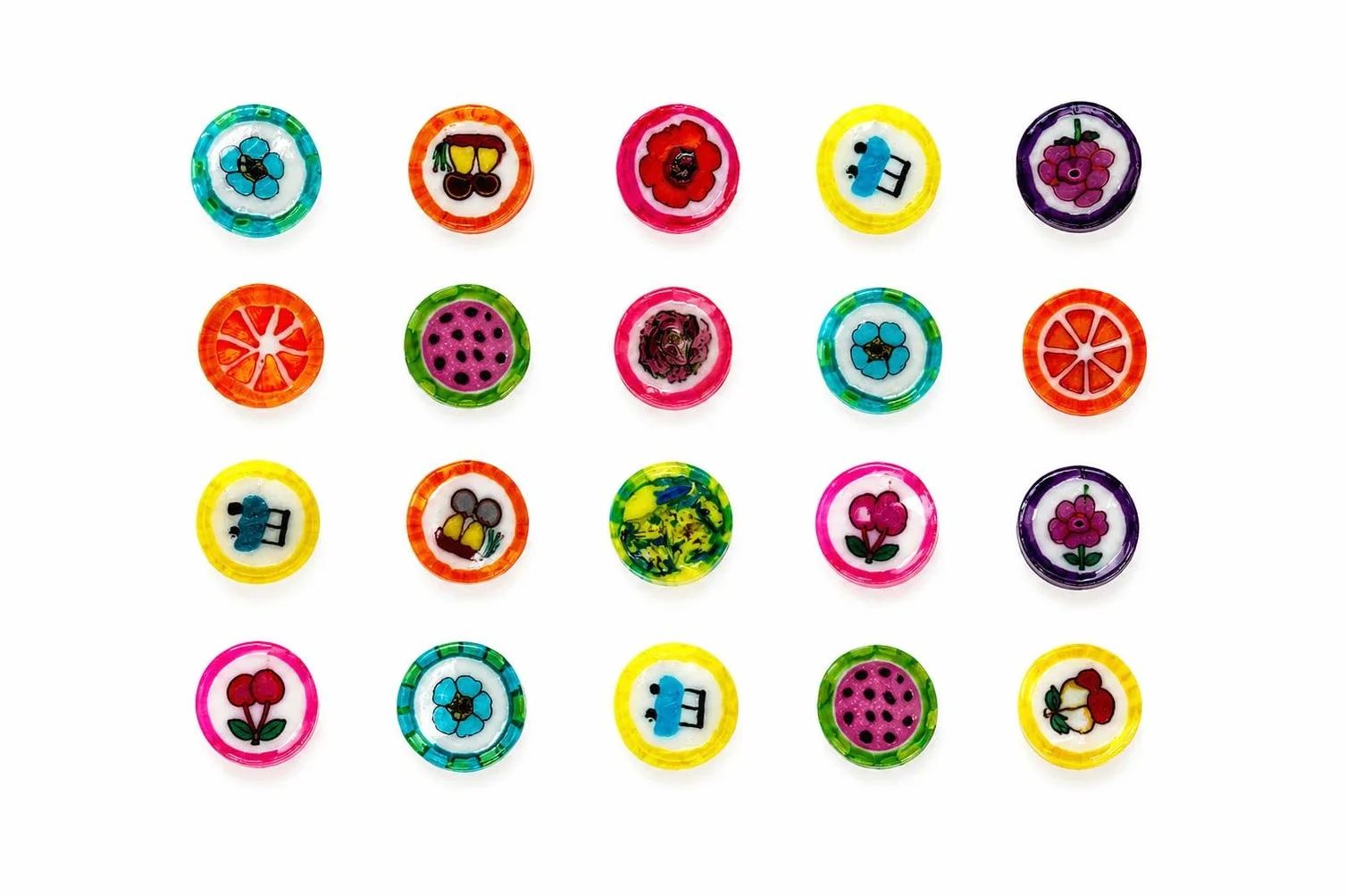 Bonbons fruités 1kg, bonbons durs aromatisés, fabriqués à la main dans des designs uniques, grande boîte de bonbons d'un petit producteur familial