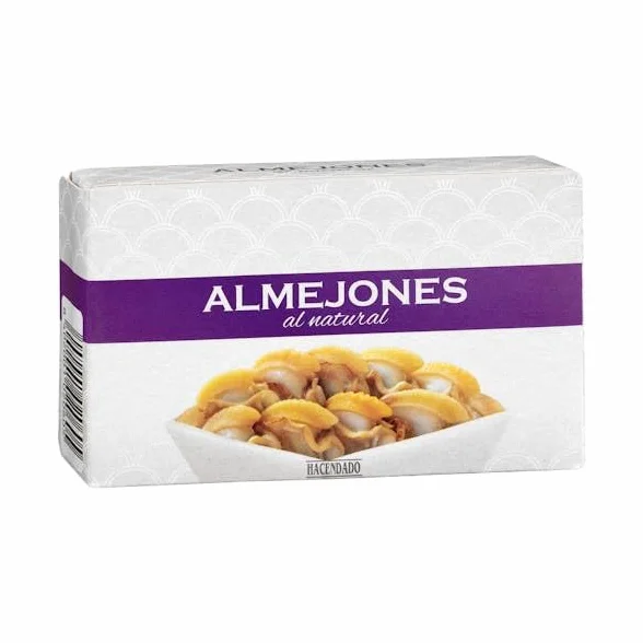 Hacendado Palourdes au Naturel, Pêche Sauvage, 111g (63g Net Égoutté), Lot de 6 Boîtes