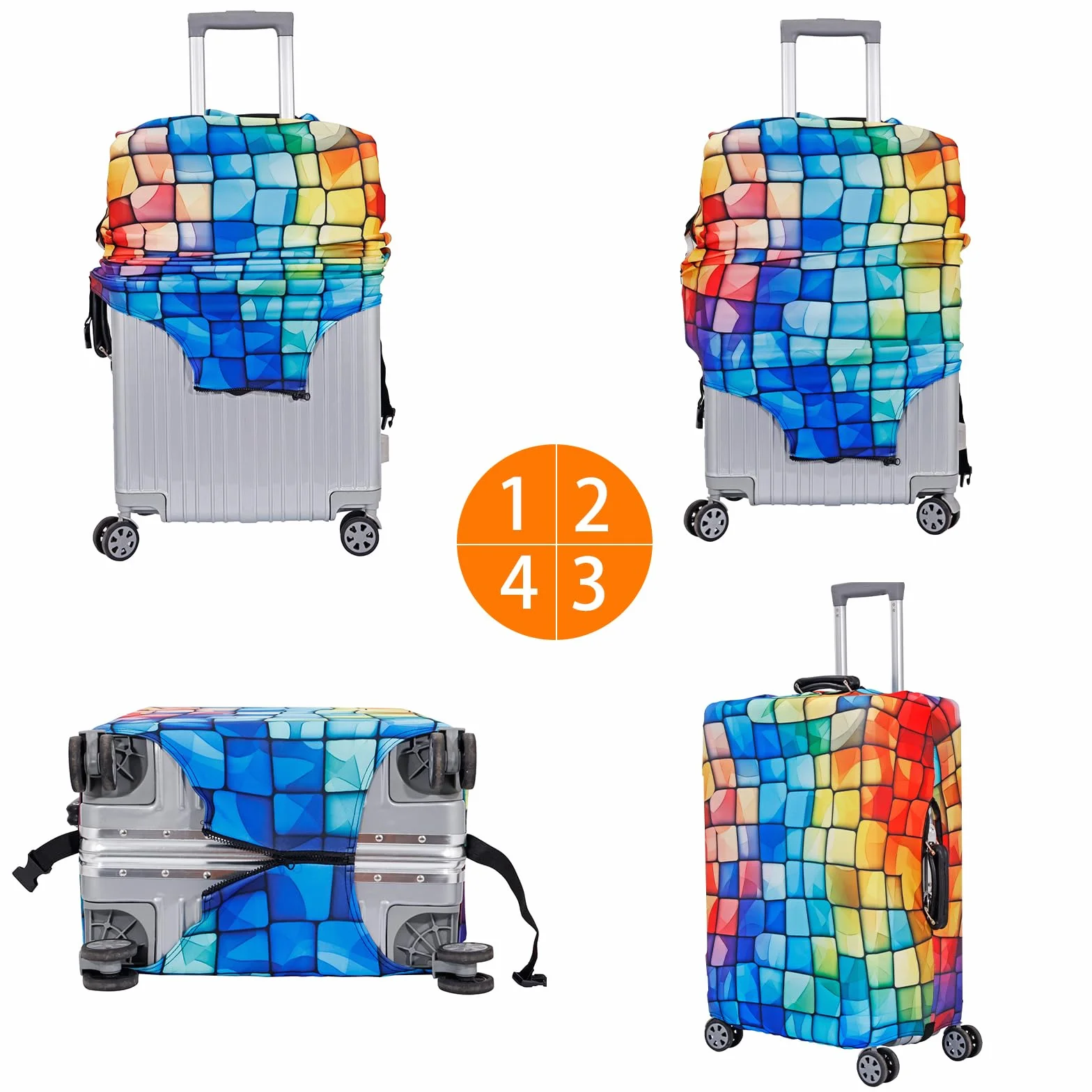 Housses de Valise Élastiques Compatibles 18-32 Pouces, Protection Lavable pour Valise