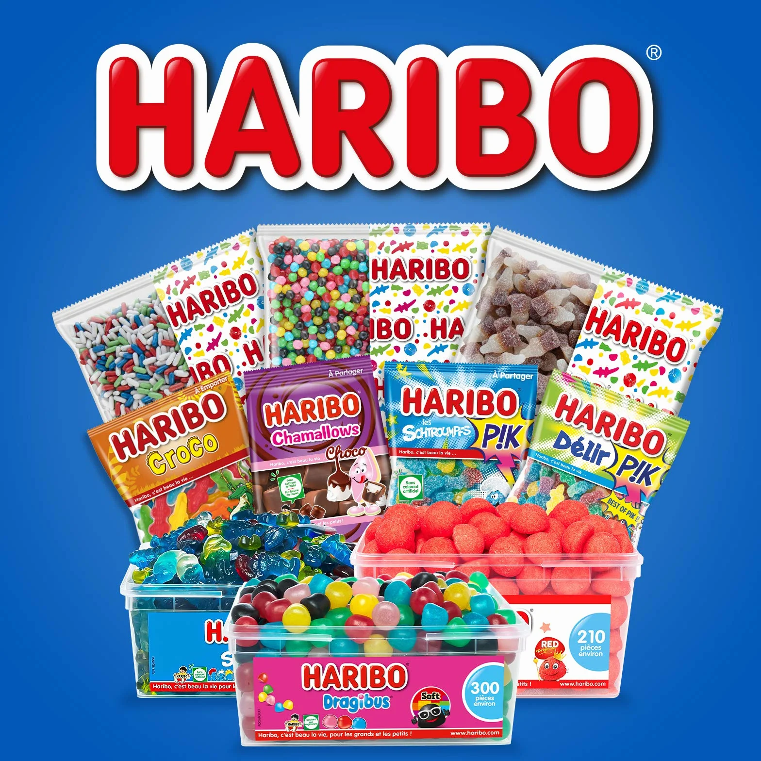 HARIBO Happy Cola Bonbons Sans Colorants Artificiels Sachet Vrac 2 kg