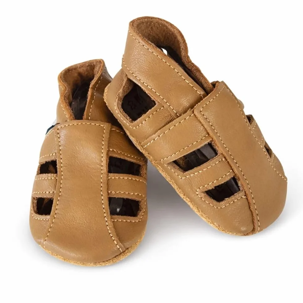Dotty Fish Sandales Bébé Enfant Cuir Semelle Souple Antidérapante Chaussures Premiers Pas Pieds Nus