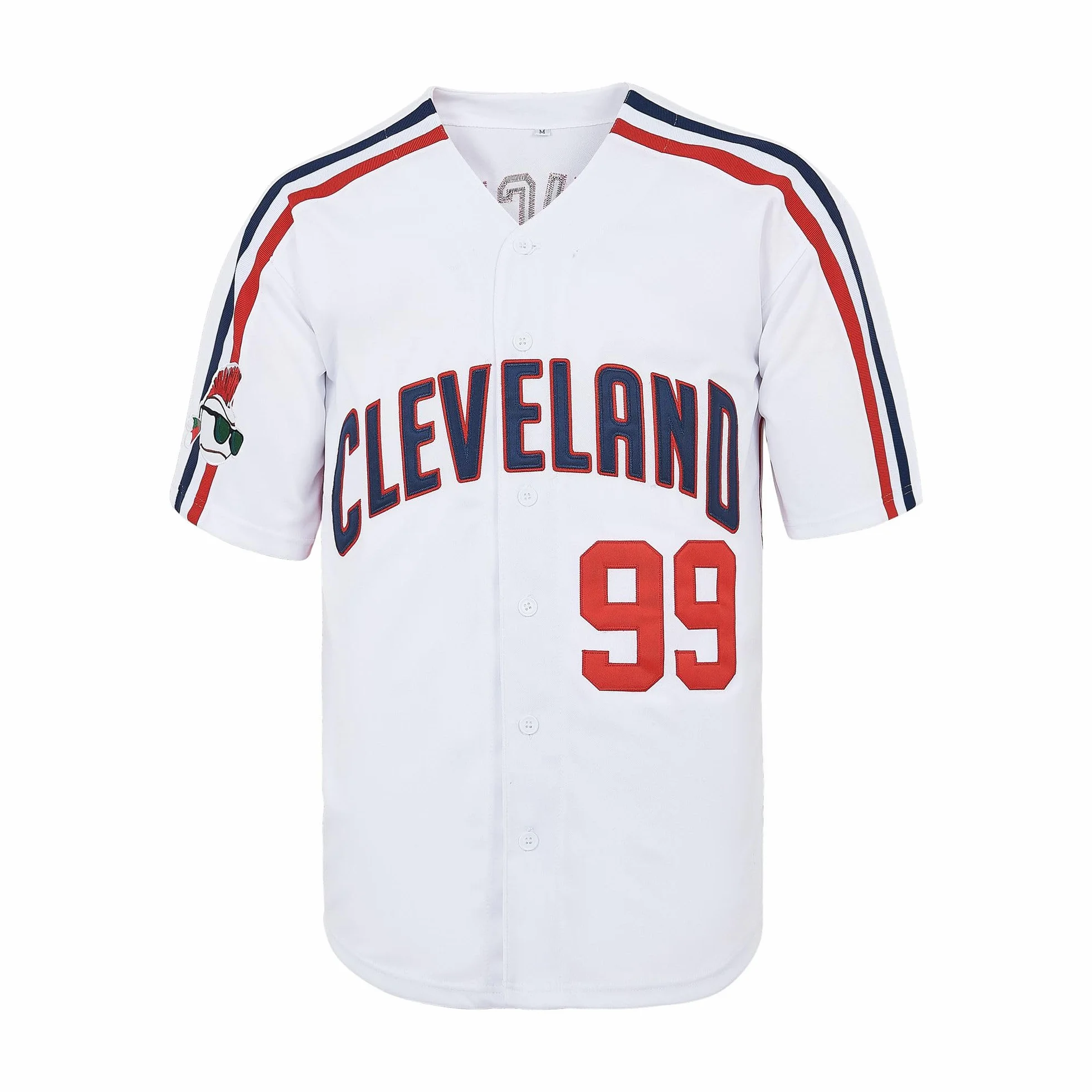 Maillot de baseball Ricky Vaughn 99 Movie Baseball Jersey bleu marine gris blanc