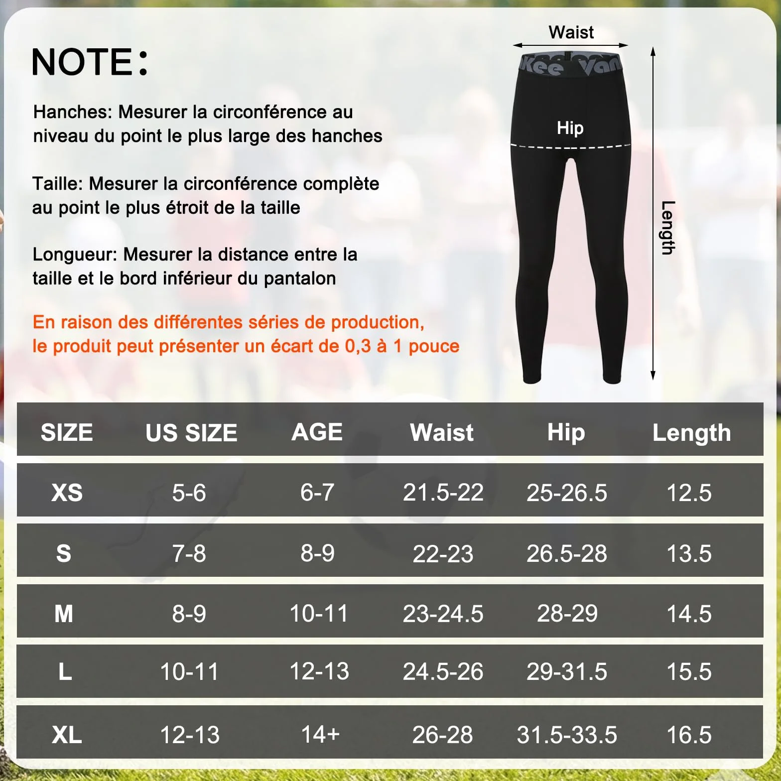 Pantalon de Compression Garçons Séchage Rapide Respirant Collants Leggings Enfants Base Layer Running Léger Élasticité Tights Sports sous-Vêtements Football Basket-Ball