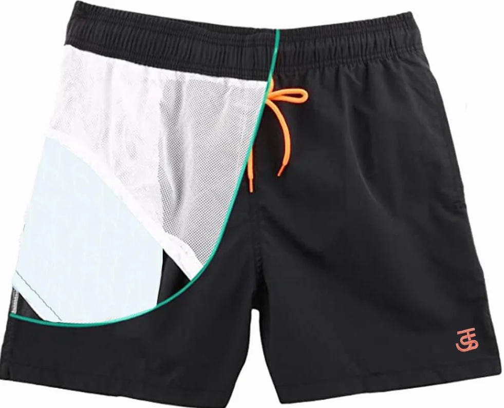 JustSun Short de Bain Homme étanche Séchage Rapide Poches