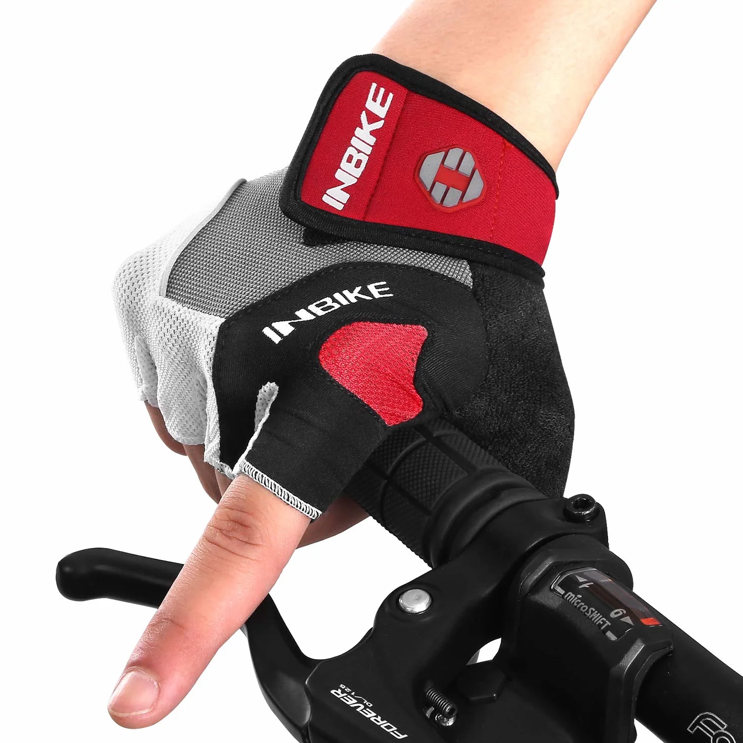 INBIKE Gants Cyclisme Demi-Doigts VTT 5mm Gel Rembourrés Anti-Choc Respirant Été