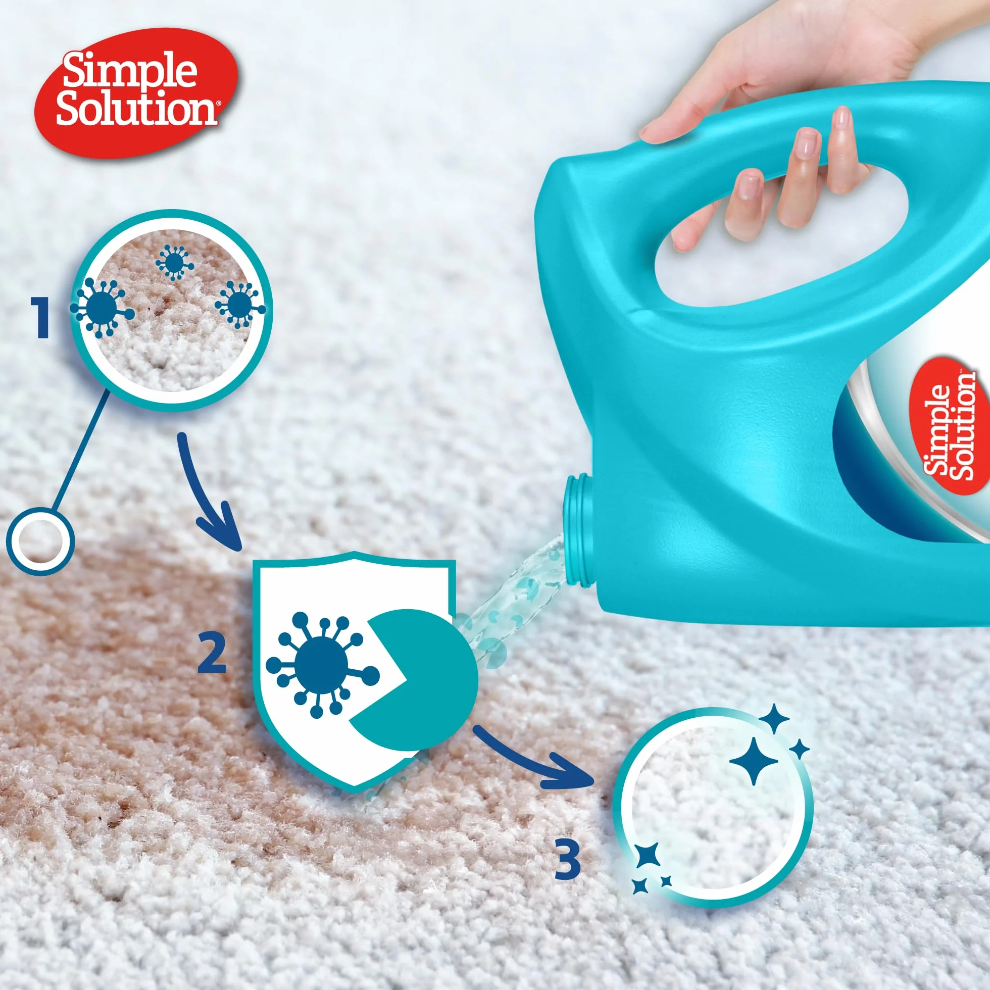 Simple Solution Extreme Pet Stain and Odour Remover, Enzymatic Cleaner with 3X Pro-Bacteria Cleaning Power - Dog and Cat - 4 litre