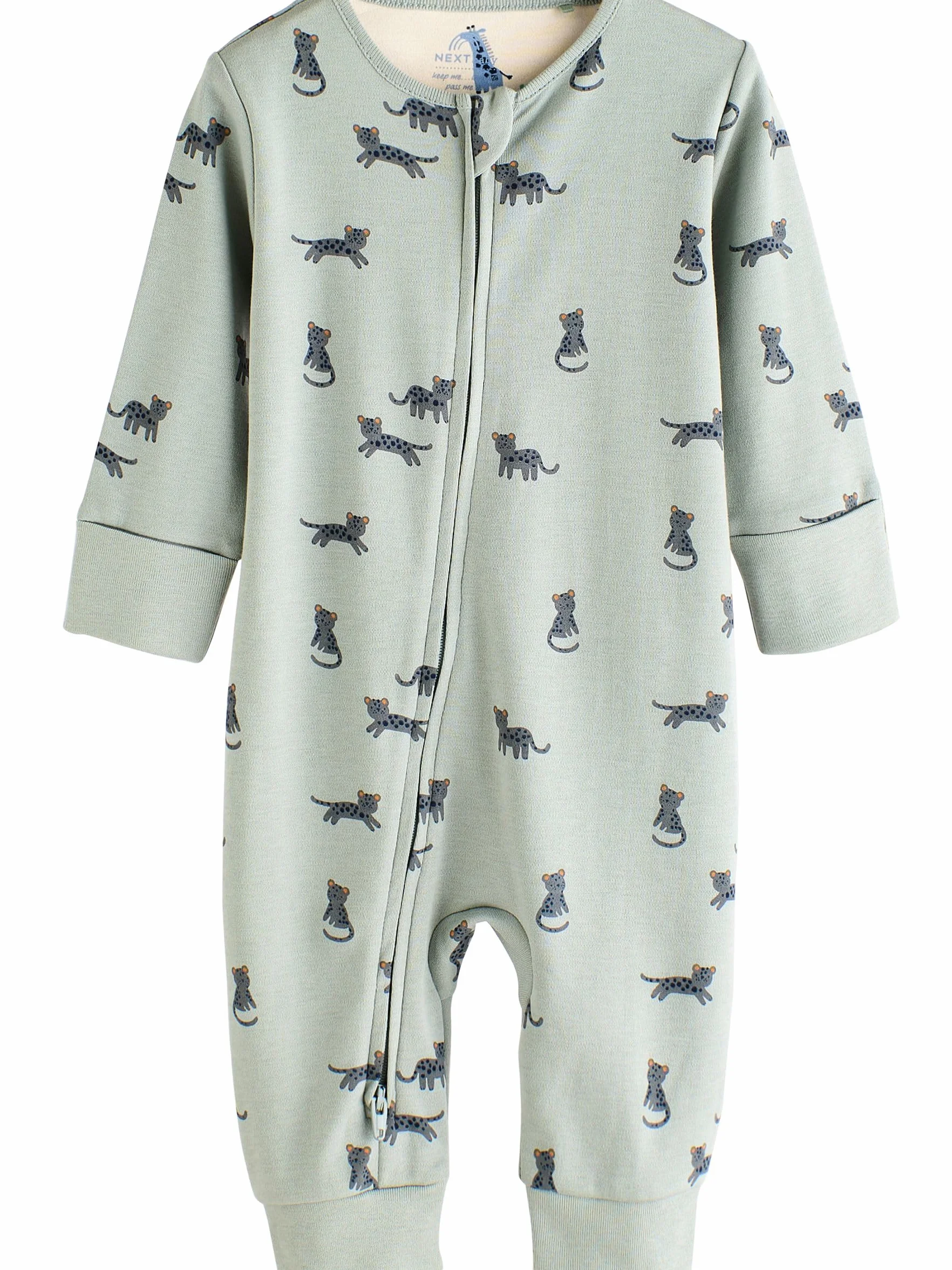NEXT Bébé garçon Dors-Bien zippés imprimés bébé, Lot de 3