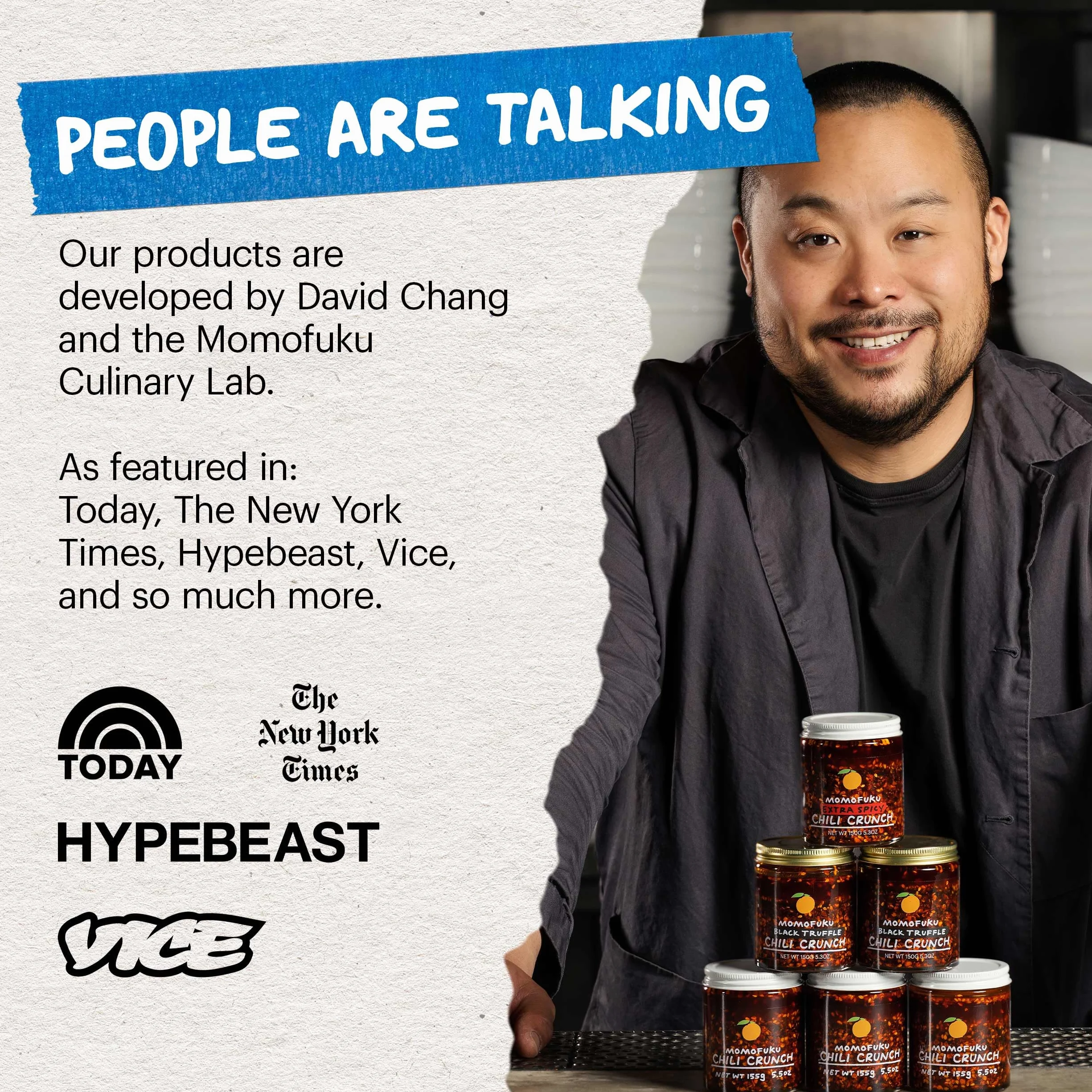 Momofuku Extra Spicy Chili Crunch par David Chang, (150 g) Huile à l'ail croquant et aux échalotes, croustillant pour la cuisson comme sauce ou garniture