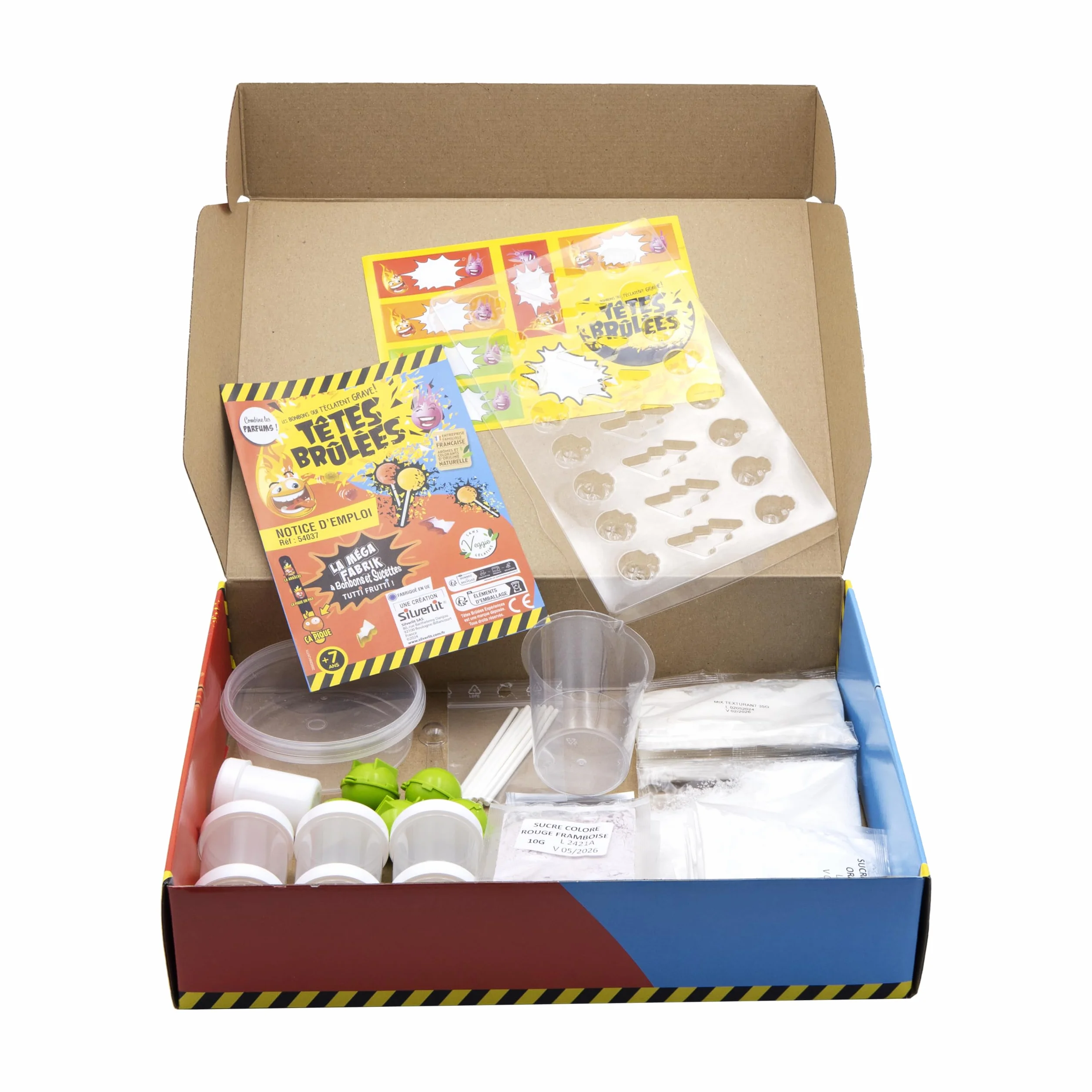 Silverlit - Têtes Brulées - La mega fabrik à bonbons Tutti Frutti - Fabriqué en France - Veggie - Crée ta propre variété de bonbons ! - Aromes et colorants 100% naturels - 54037