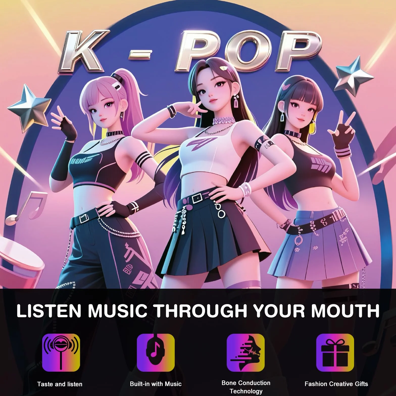 AMOS Musicales Sucette Bonbon Lollipop, Black-berry Mûre Pastèque Audio Sucettes, Saint Valentin Fête Sucettes Gift, Individuel Emballés Bonbon Sans Sucre Candy Parfait Pour Fête