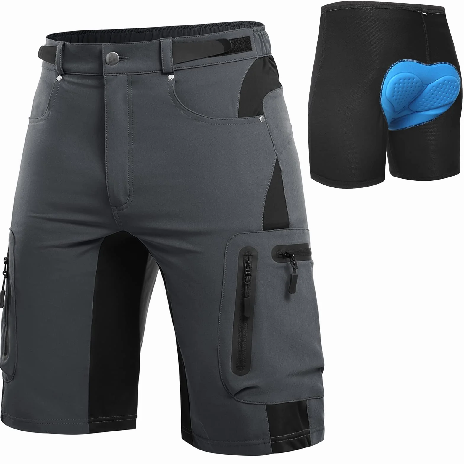 Cycorld Pantalon VTT Homme Séchage Rapide Rembourrage Siège Élastique Vélo