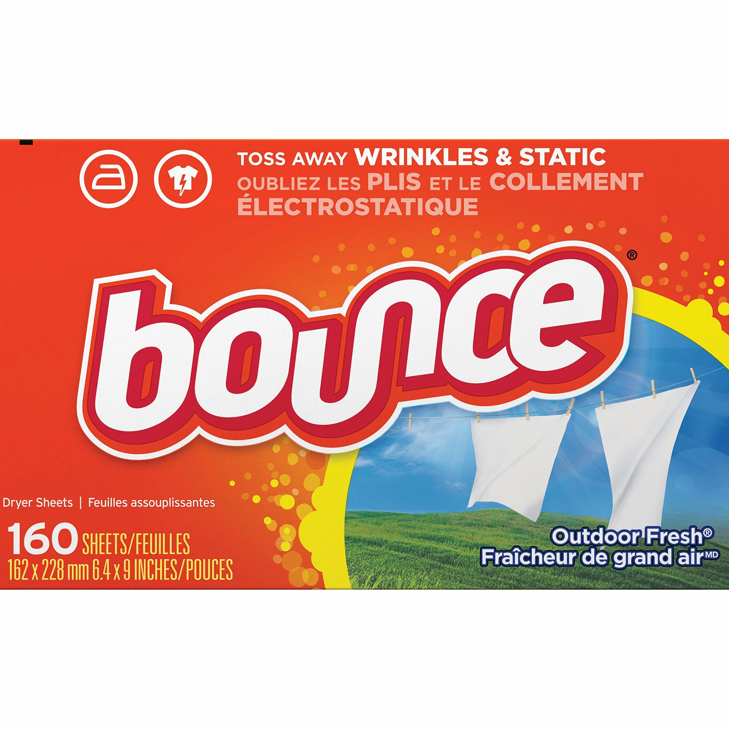 Bounce – Lot de 160 lingettes pour sèche-linge parfum fraîcheur de grand air