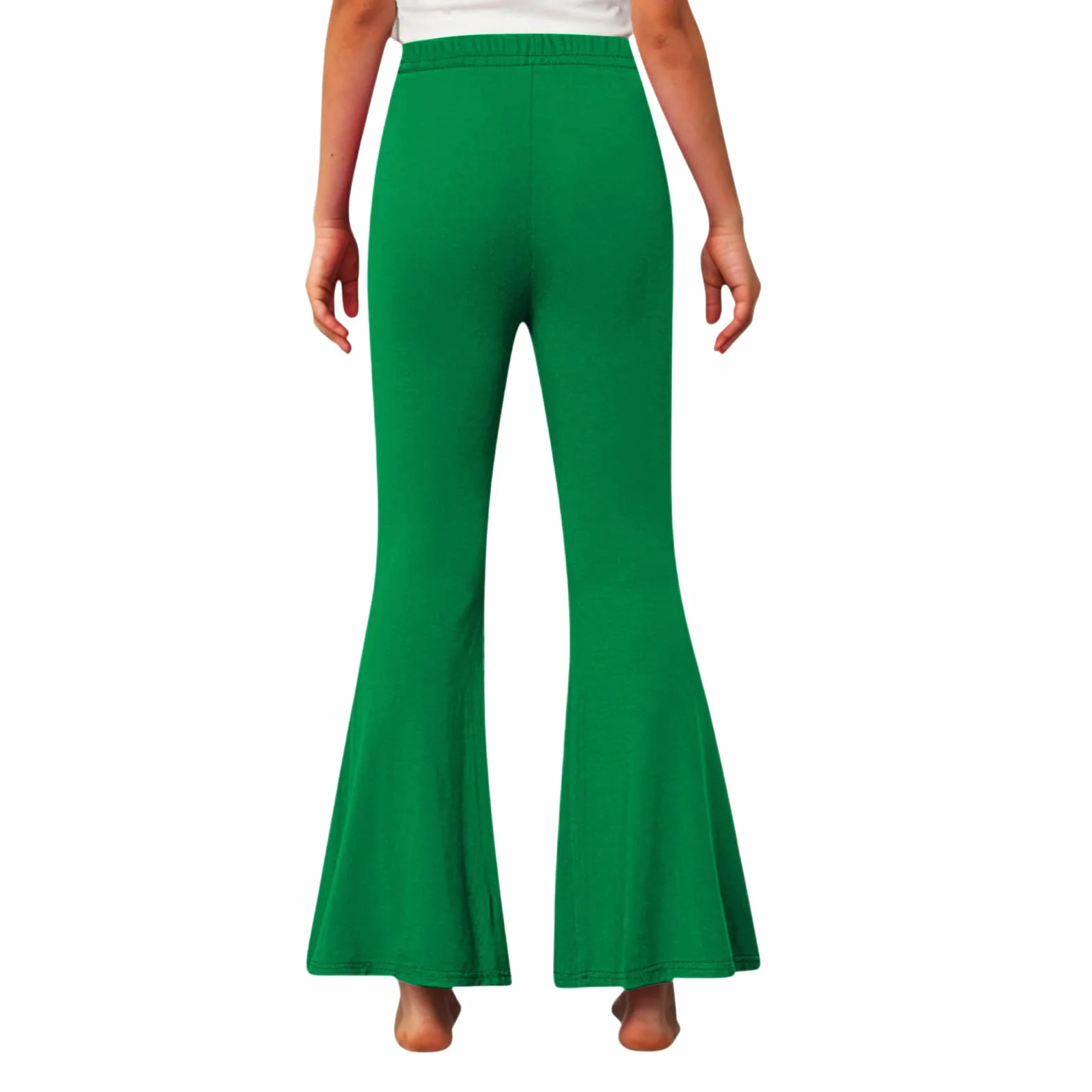 Legging évasé enfant fille doublé polaire thermique extensible taille haute danse yoga pantalon décontracté