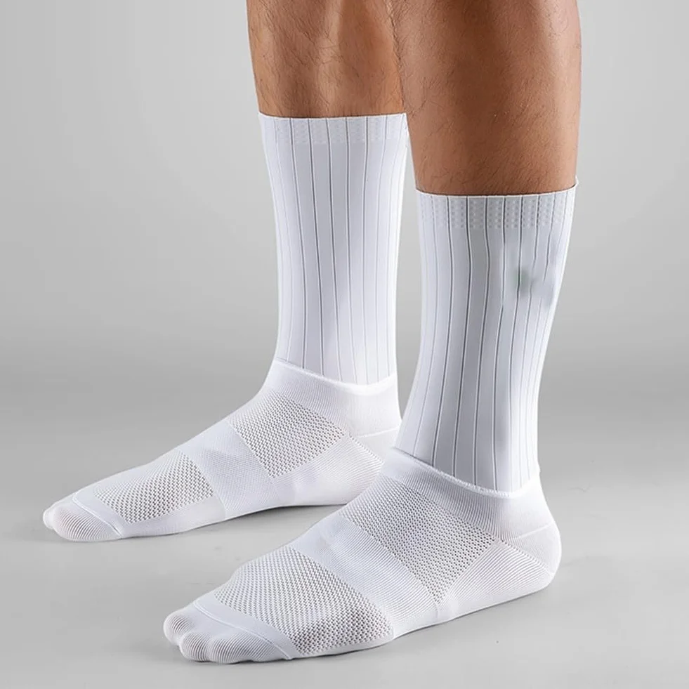 Chaussettes de cyclisme antidérapantes en silicone, résistantes au glissement et à la déformation, pour route, course et fitness