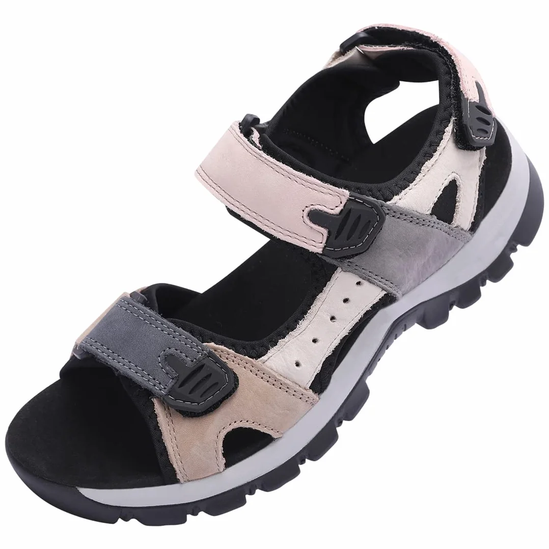 Sandales en Cuir pour Femmes Randonnée Sport d'Extérieur SL256EU