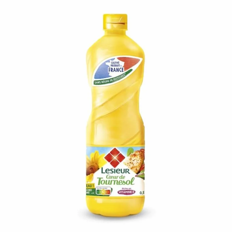 LESIEUR Huile de Tournesol Extra Vierge - Format Mini 50cl - Idéale pour Assaisonner et Cuisiner - Issue de Tournesols de Qualité - Catégorie Huiles de Qualité Sup - Le Lot De 4
