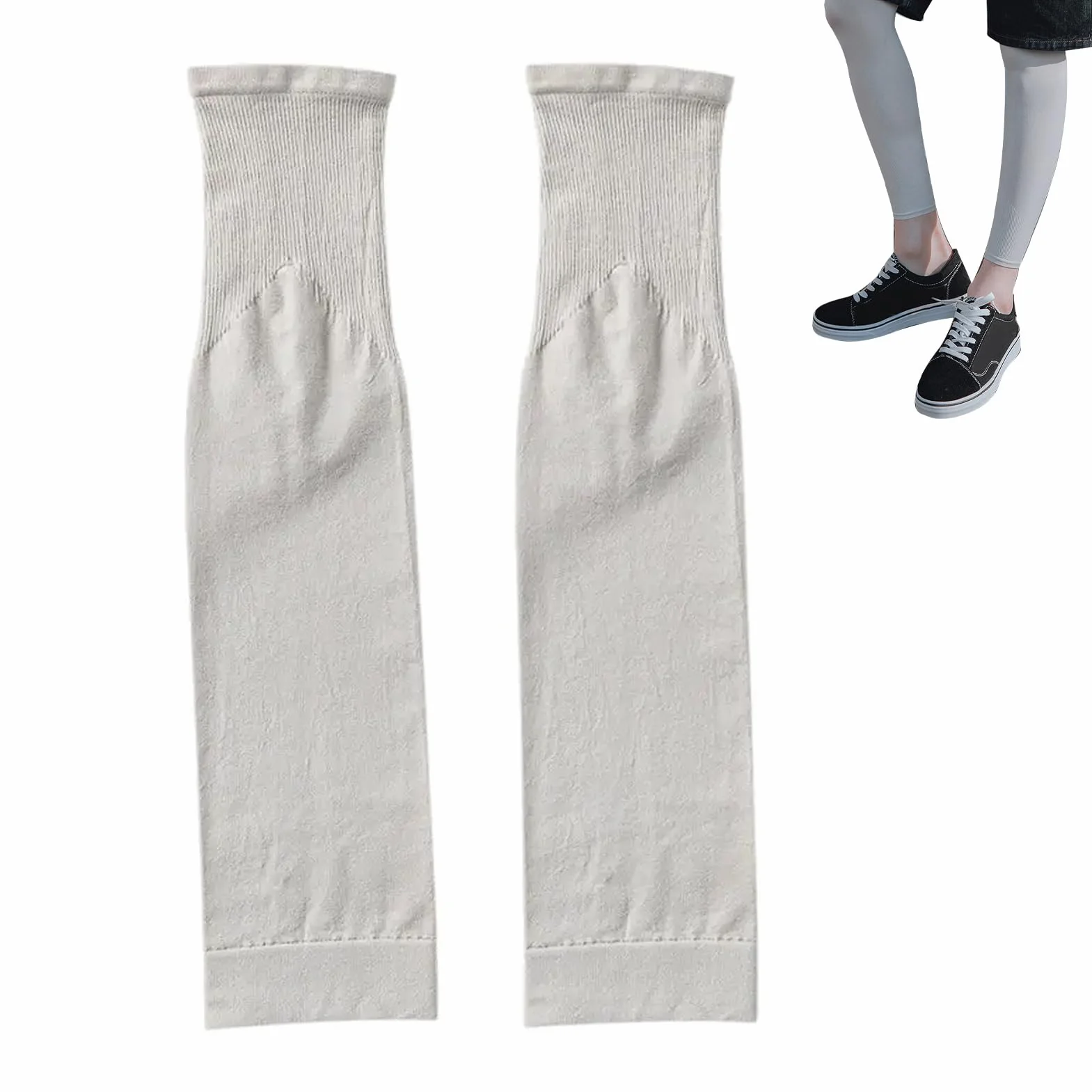 Jambières de protection solaire UV en soie glacée pour jambes larges | Manchons respirants alpinisme camping