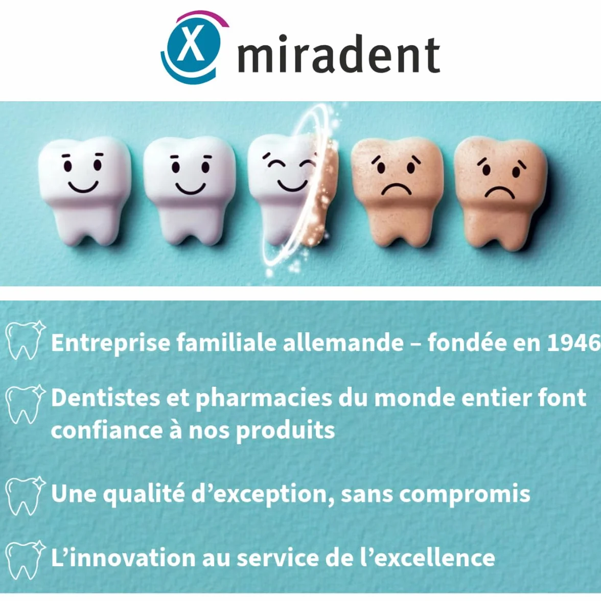 Miradent Chewing-gum dentaire au xylitol Pack économique 200 pcs goût Spearmint sans sucre vegan