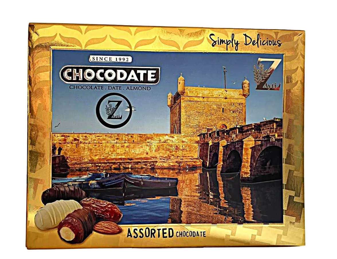 Dattes Fourrées aux Amandes et Enrobées de Chocolat | Paquet Individuel de 150g (Assortiment)