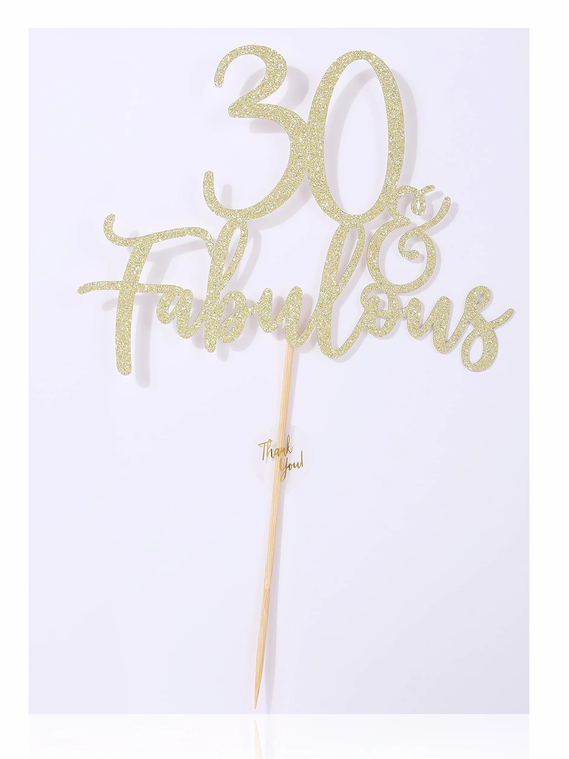 LOVENJOY Decoration Gateau Anniversaire 35 Ans Paillettes Dorées 35& Fabulous Cake Topper Happy 35th Birthday Deco Gateau Pour Décoration 35e Fête D'anniversaire