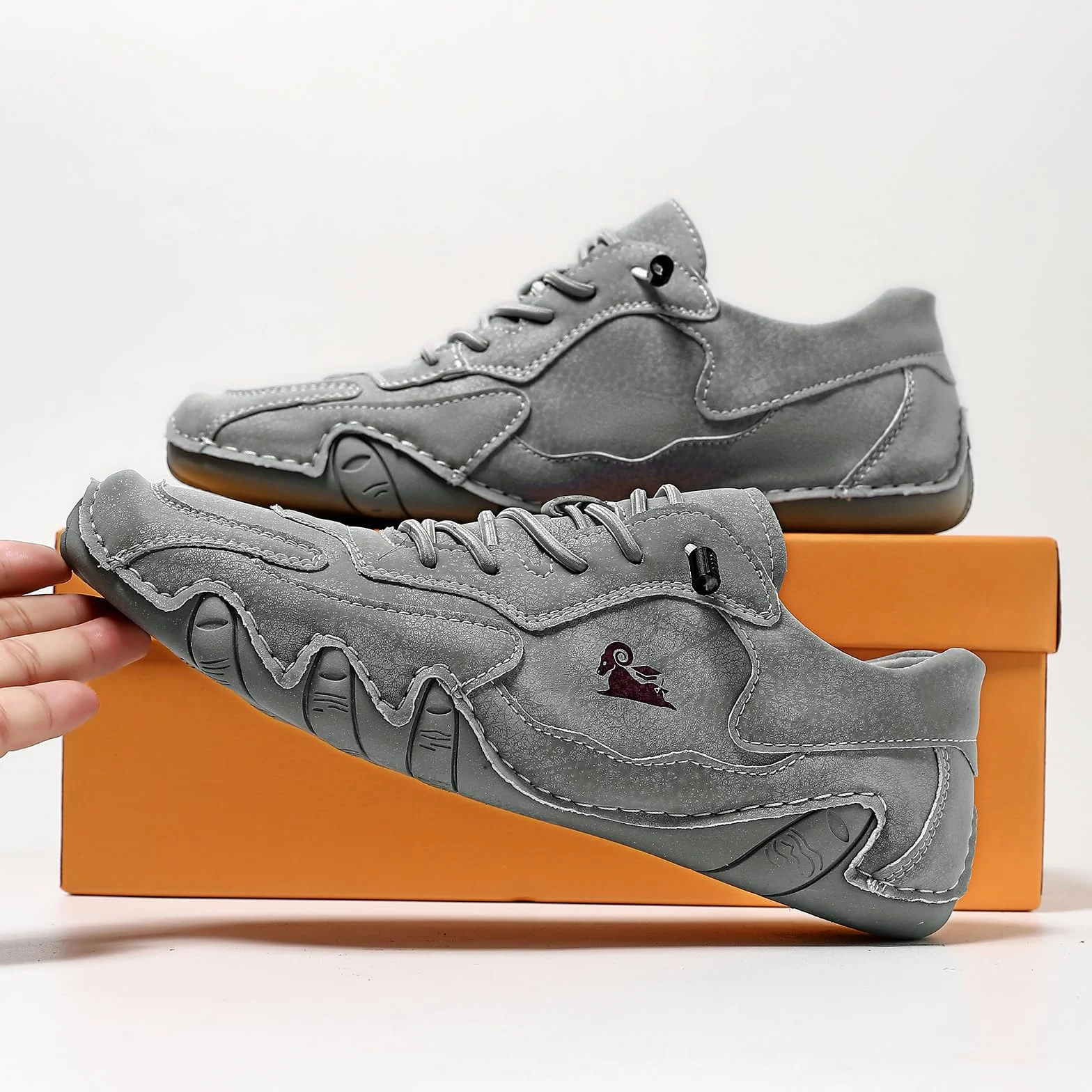 Vogany Baskets orthopédiques pour homme et femme Chaussures imperméables respirantes en daim léger
