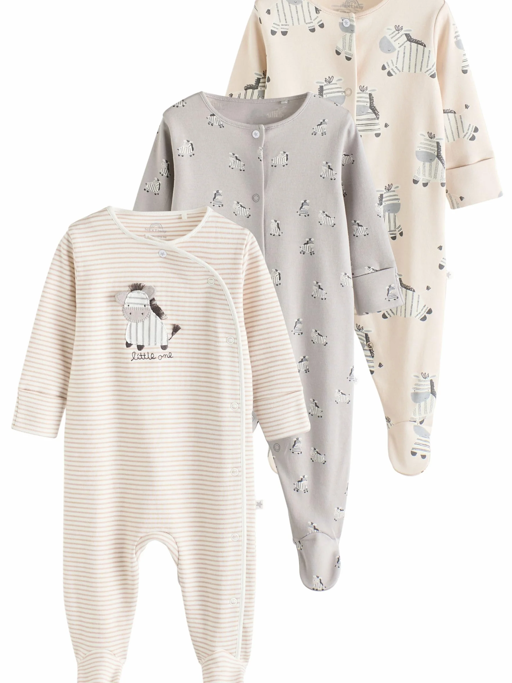 NEXT Bébé Dors-Bien zèbre 100% Coton Lot de 3