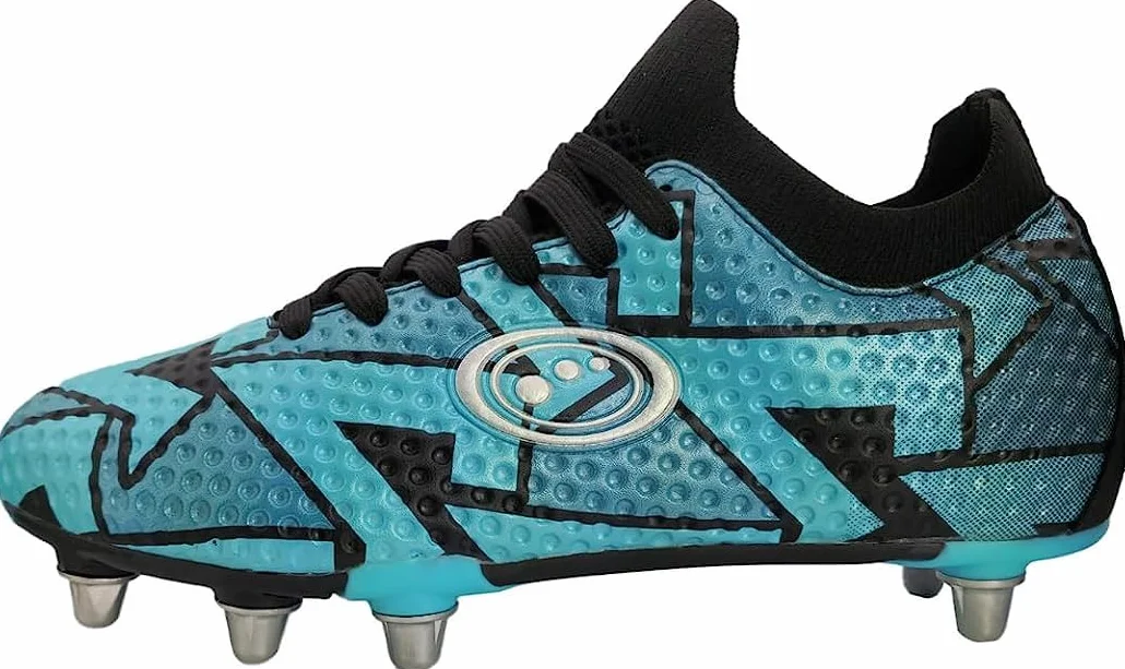 Optimum Aztec Fly Knit Chaussures de rugby Bleu