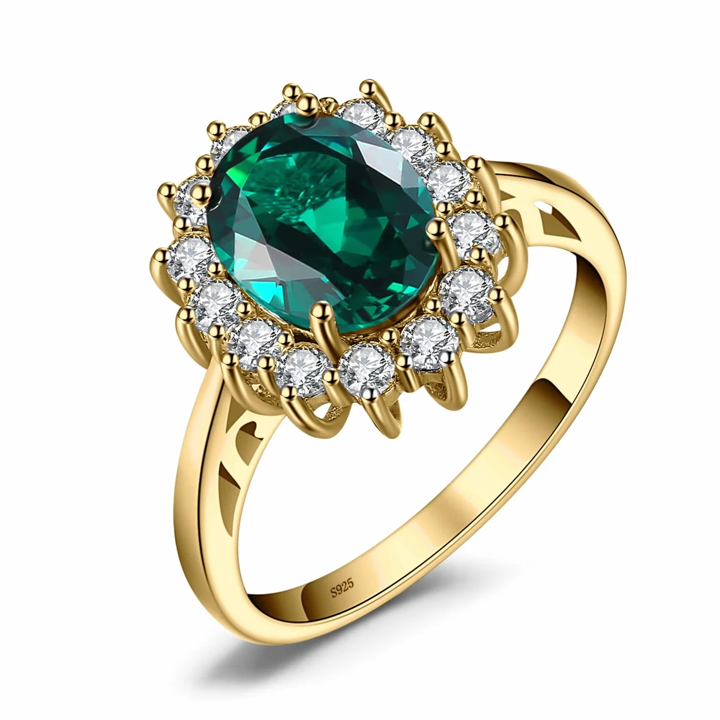 JewelryPalace Bague Femme Pierre Améthyste Péridot Grenat Citrine Topaze Argent 925 Plaqué Or Jaune Plaqué Or Rose Vintage