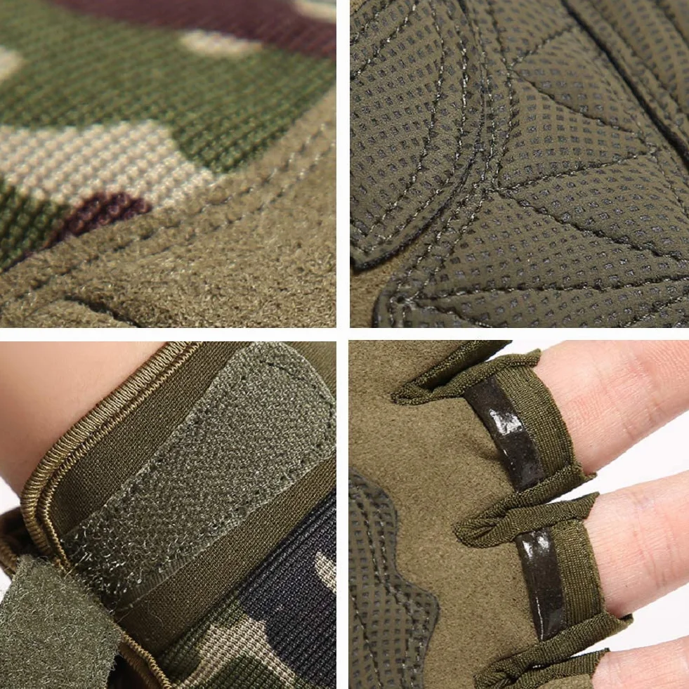 HYCOPROT Gants sans Doigts Respirants pour Escalade Moto Camping