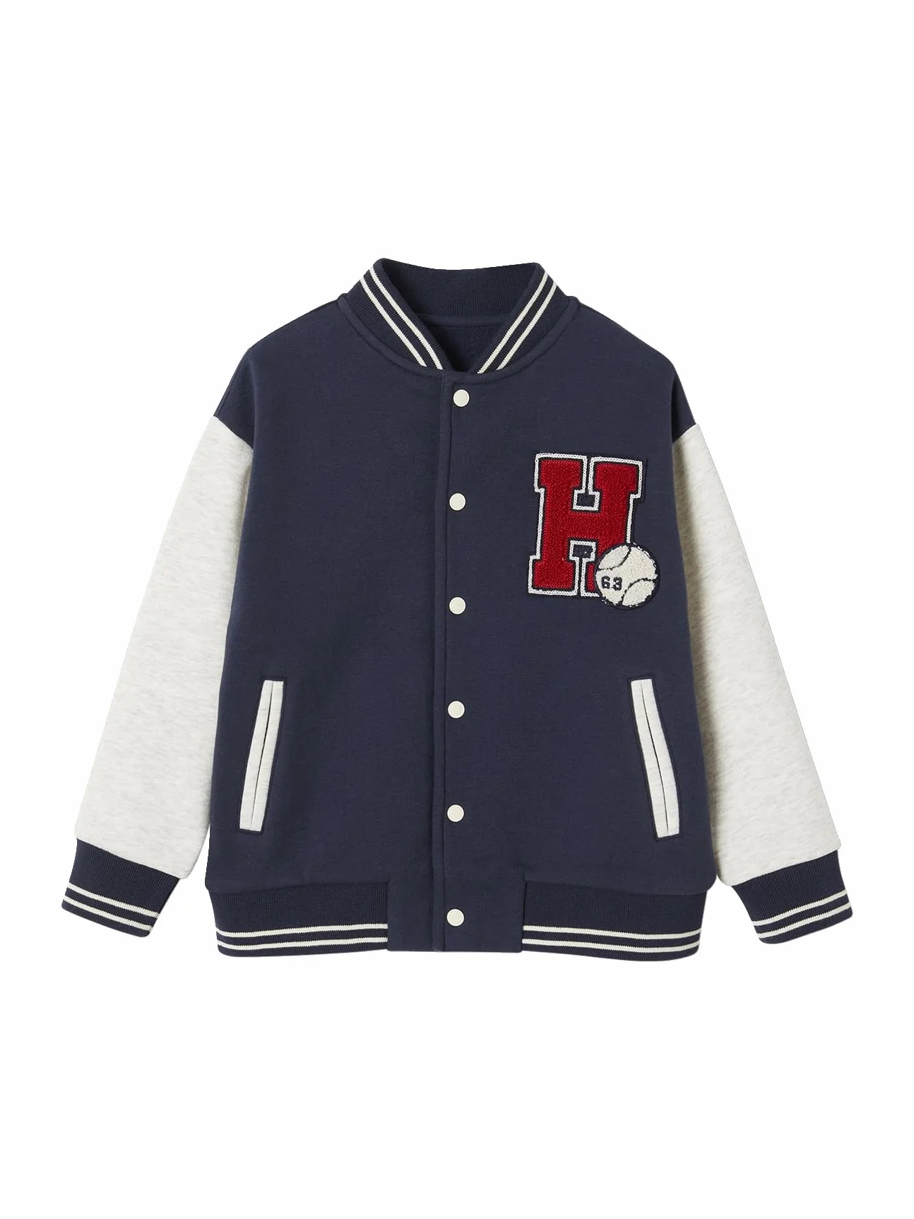 VERTBAUDET Sweat garçon Molleton Teddy Badge bouclettes