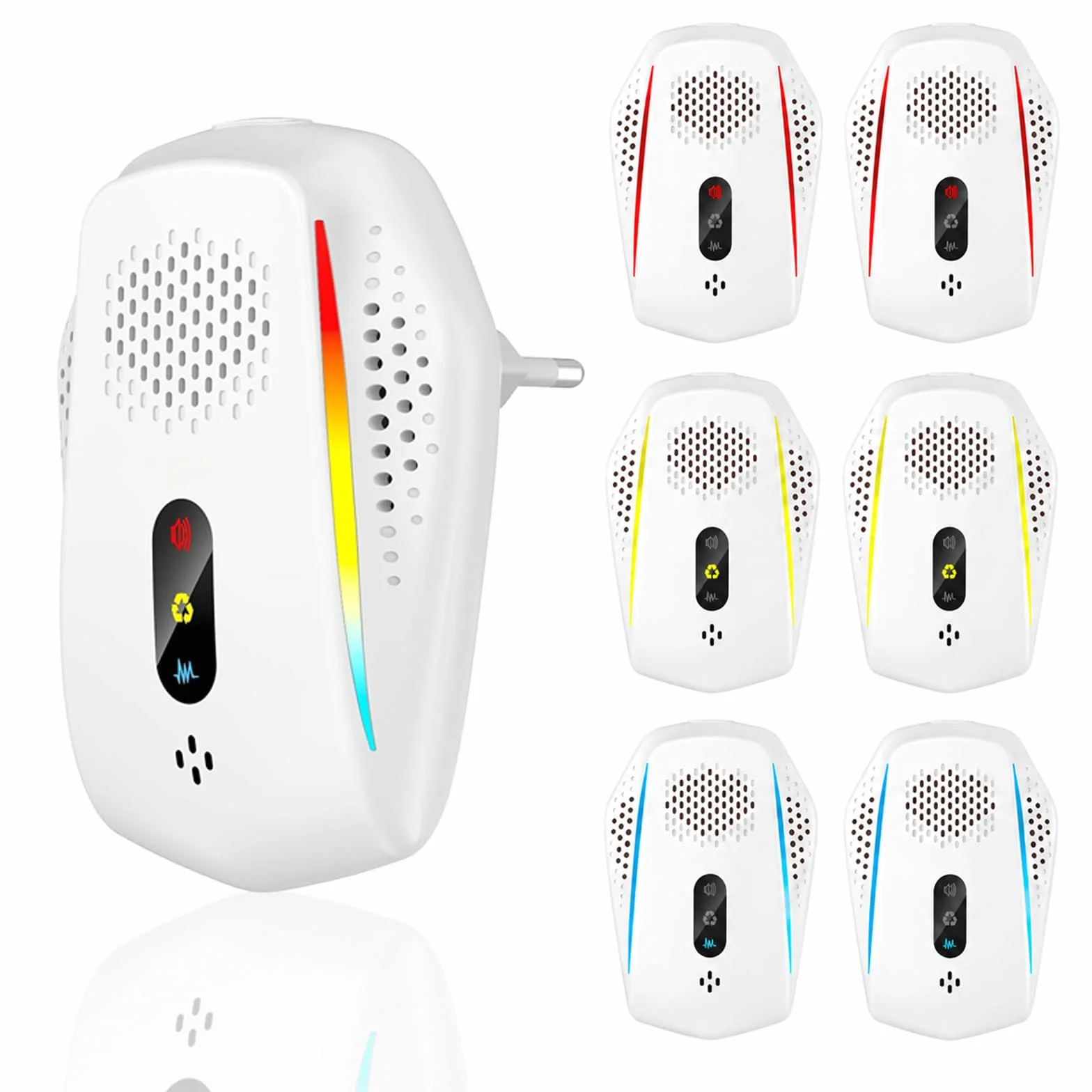 Répulsif Ultrason Souris et Rats, Pack De 6 avec 3 Modes, Anti Souris et Anti Rat Puissant pour Éloigner Les Rongeurs Nuisibles