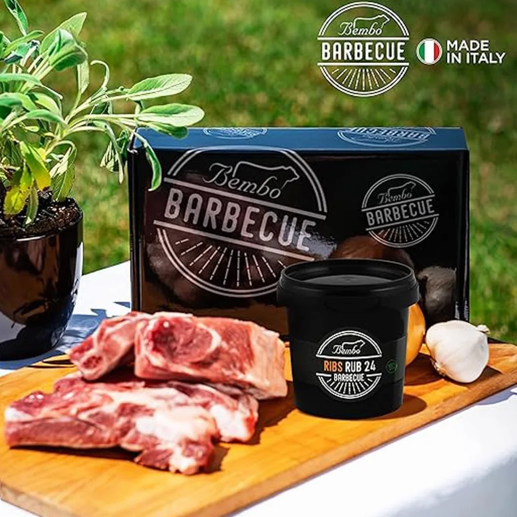 Rub BBQ Ribs 24 Bembo – 500 g - Mélange d’Épices pour Travers de Porc – Marinade Sèche Barbecue – Idéal Grill et Fumage – Made in Italy