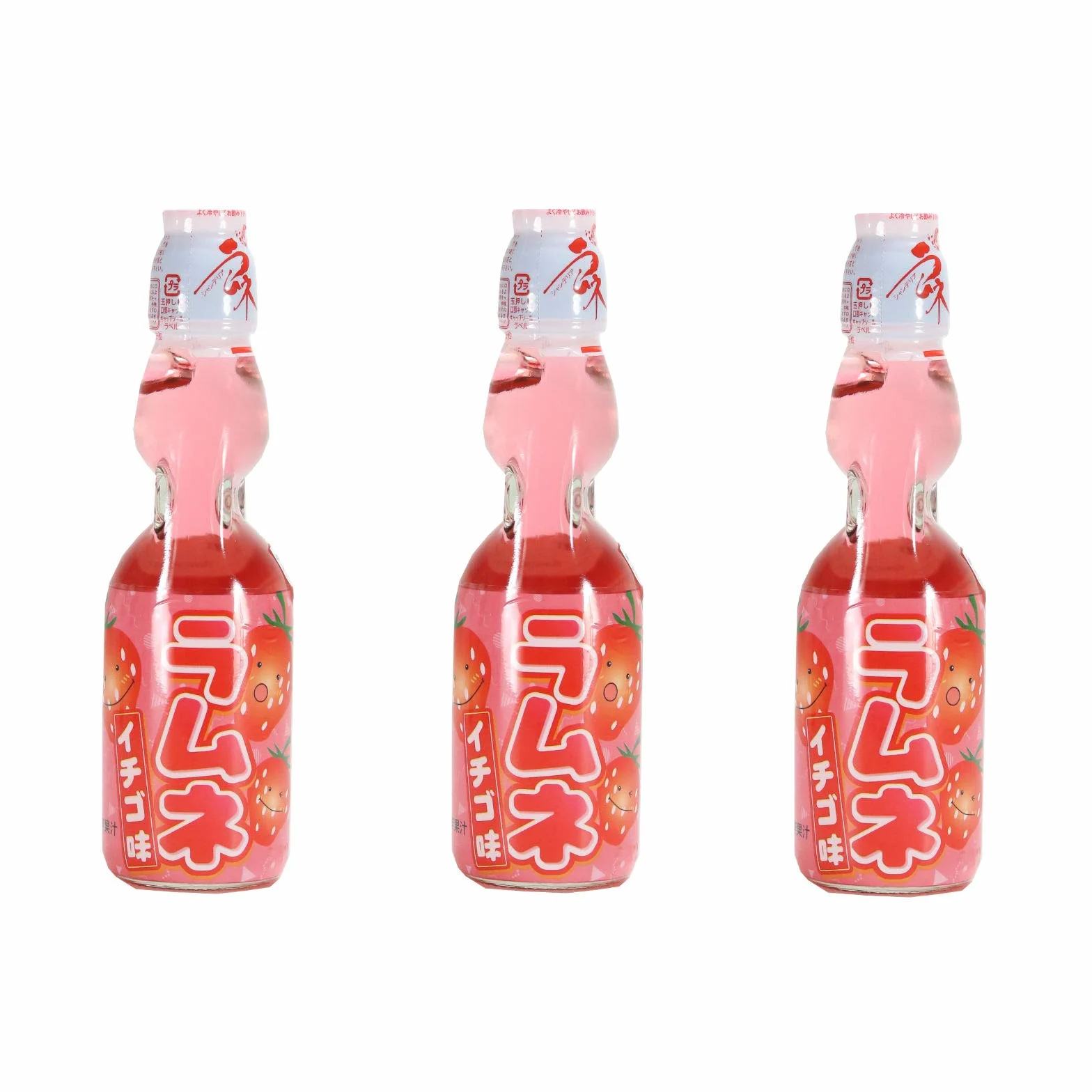 Hatakosen Ramune Fraise 200 ml (3 bouteilles)