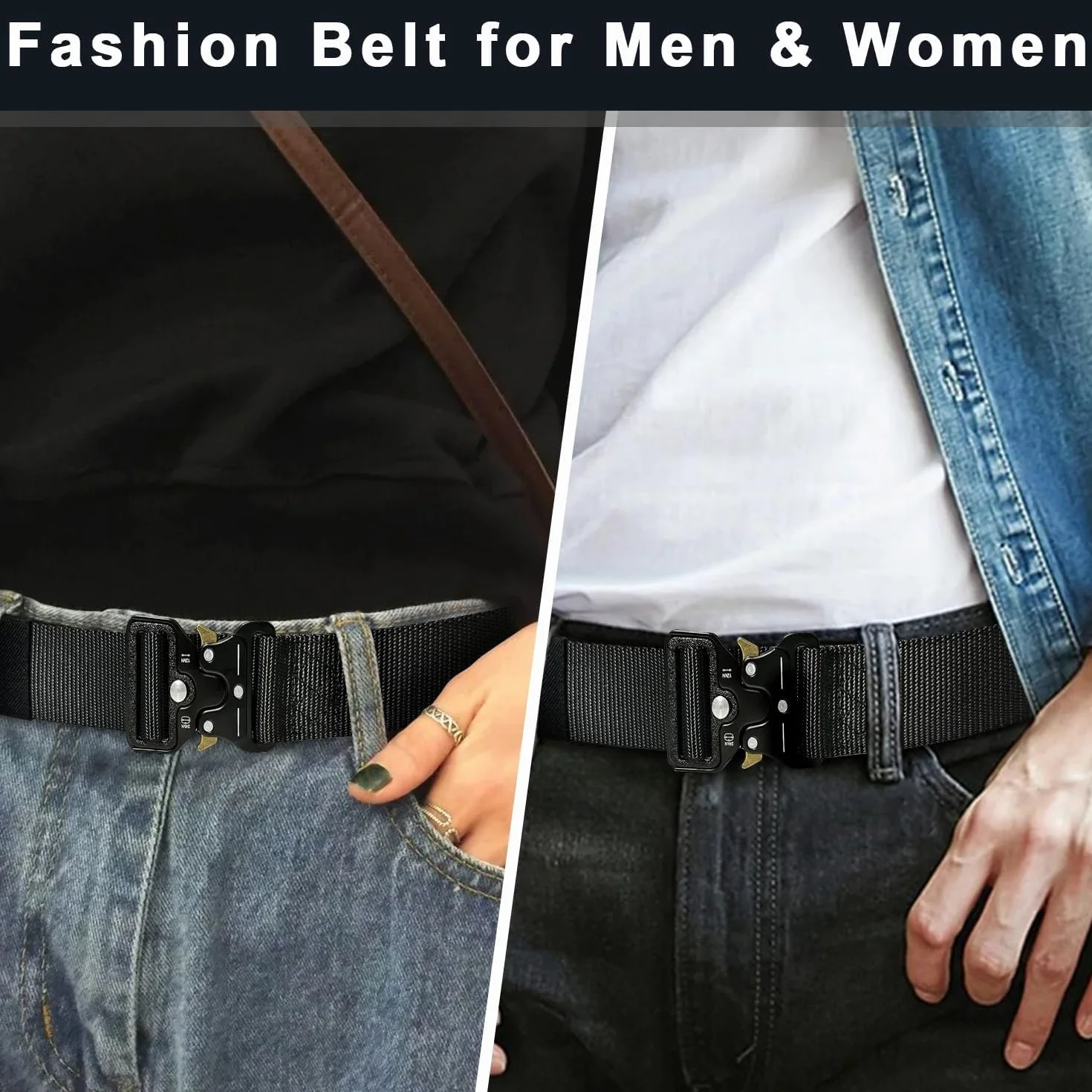 Ceinture Porte-Monnaie Tactique avec Fermeture éclair, Compartiment Secret, Antivol, Boucle en métal