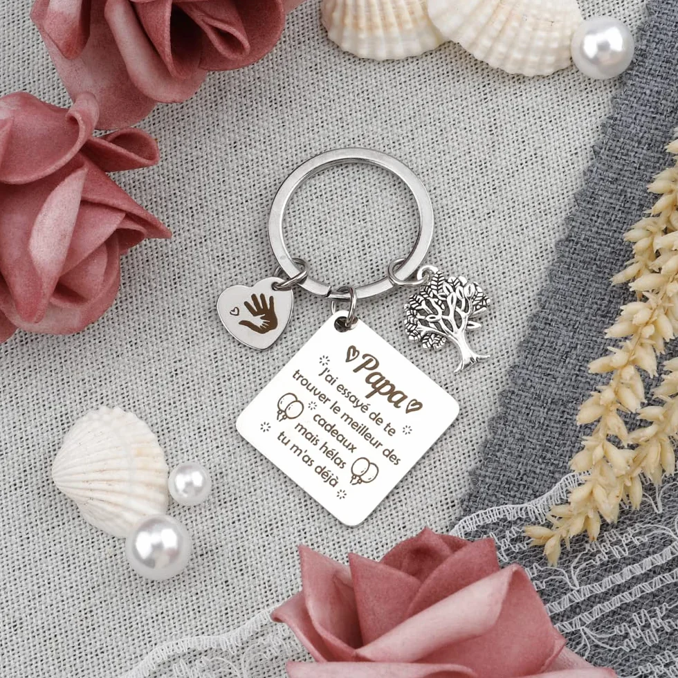 Porte Clé Papa Personnalisé Cadeau Fête des Pères Anniversaire Noël