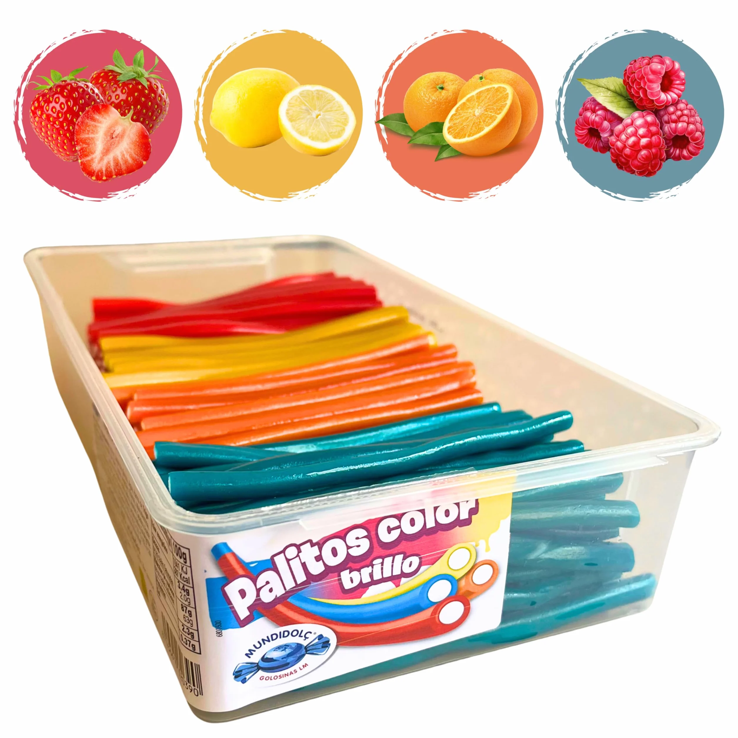 MUNDIDOLÇ Bâtons de Sucre. Sucreries Sucrées. 200 Unités de 4 Saveurs Différentes. Bonbons et Sucreries. Anniversaire et Halloween. Halloween Jelly Beans (Non-acides)