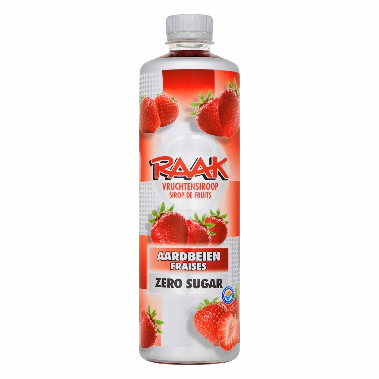 RAAK Sirop Fraise ZERO SUCRE – Pack 6×750 ml (180 verres) – 1 kcal par verre – Sans sucre ajouté – Dilution 1:7 – Format familial